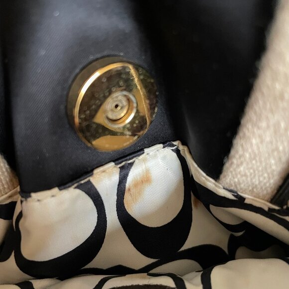 Coach Hampton Black Zip Top Nylon / Suede Mini Tote L05M-126 - Picture 9 of 16